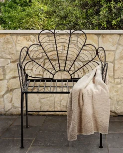 Sale Beliani Puutarhatuoli Rauta Musta Liguria