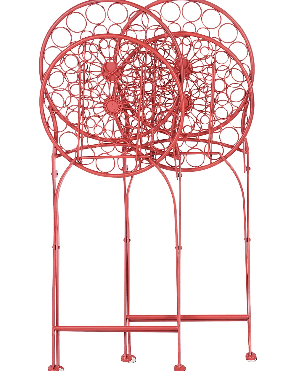 Ulkokalusteet<Beliani Puutarhatuoli Rauta Punainen 2 Kpl Scario