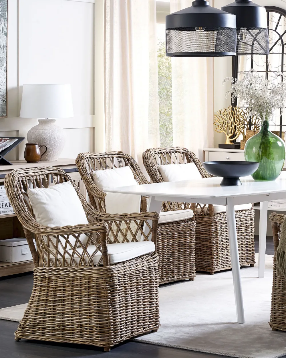 Shop Beliani Puutarhatuoli Rottinki Luonnonvari Maros