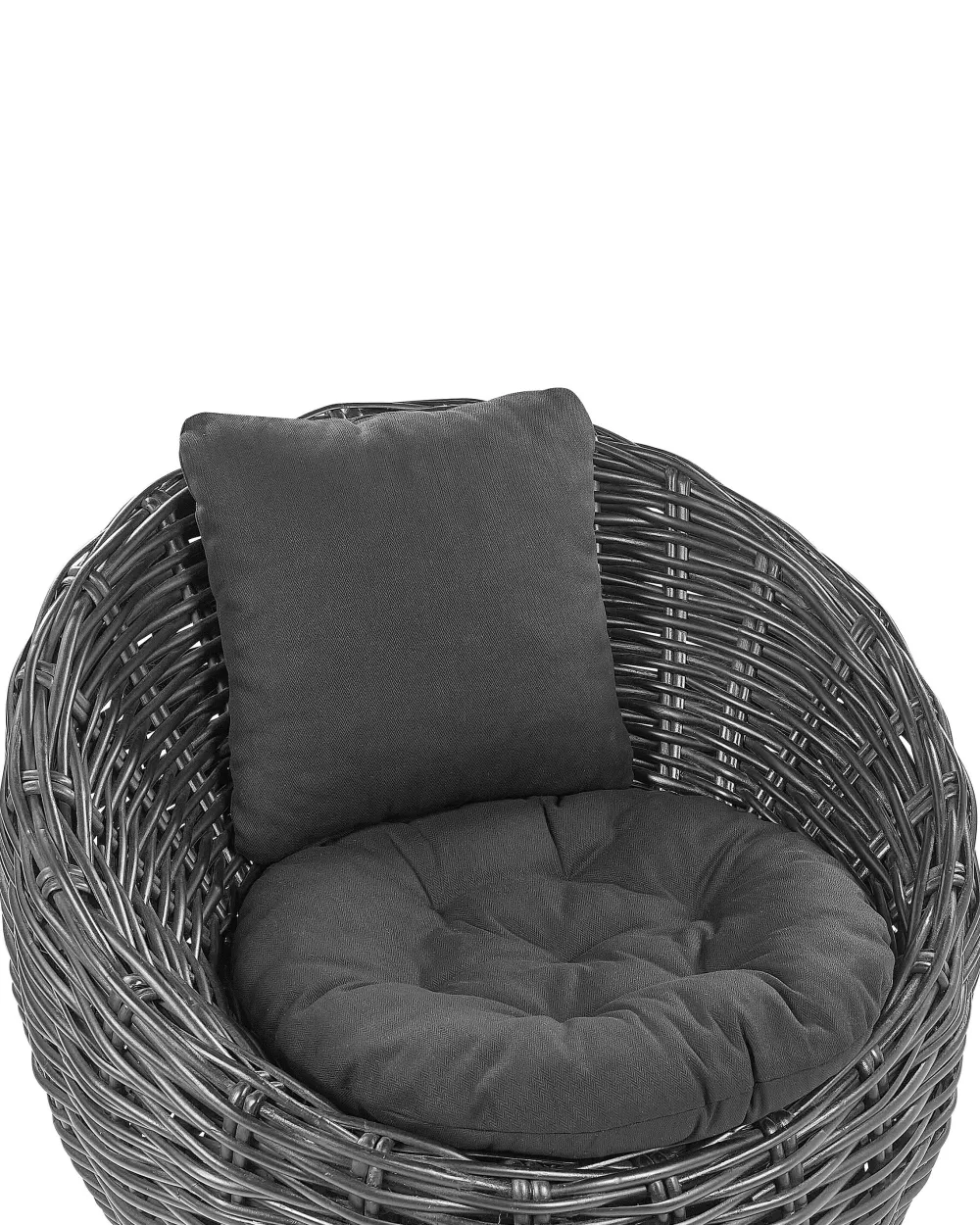 Tuolit<Beliani Puutarhatuoli Rottinki Musta Lerici