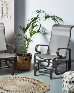 Ulkokalusteet<Beliani Puutarhatuoli Ruskea Borgio