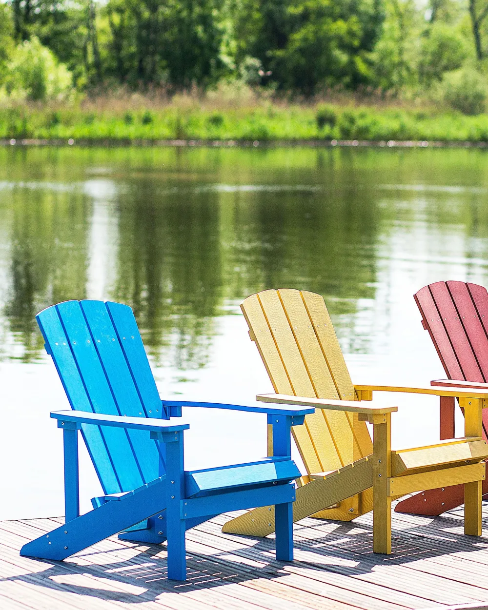 Hot Beliani Puutarhatuoli Sininen Adirondack