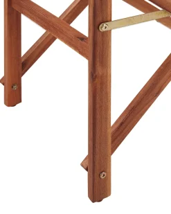 Clearance Beliani Puutarhatuoli Tumma Akasiapuu Vaihtokangas 2 Kpl Harmaa/Lehtikuvio 2 Kpl Cine