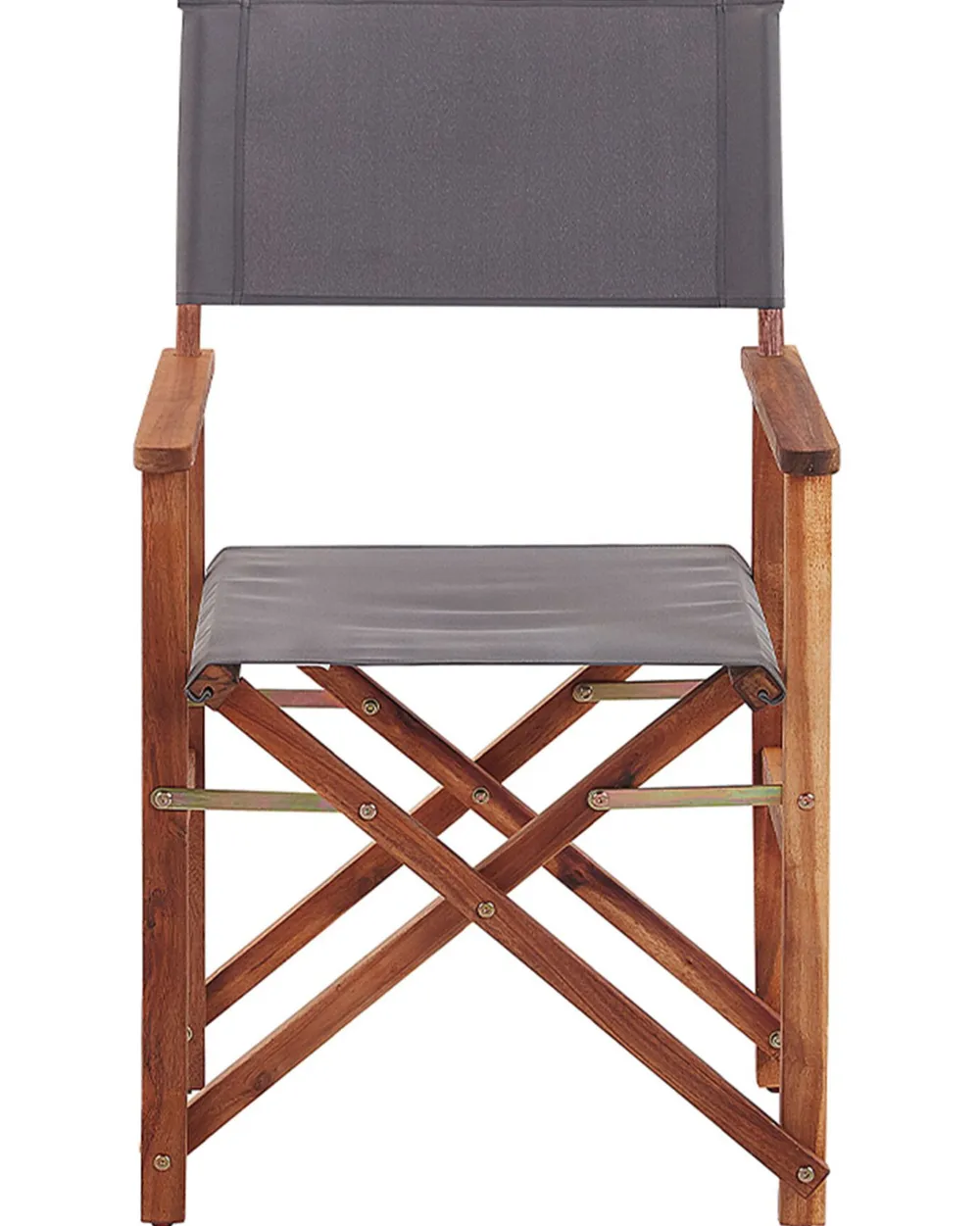 Ulkokalusteet<Beliani Puutarhatuoli Tumma Akasiapuu Vaihtokangas 2 Kpl Harmaa/Trooppinen Lehtikuvio 2 Kpl Cine