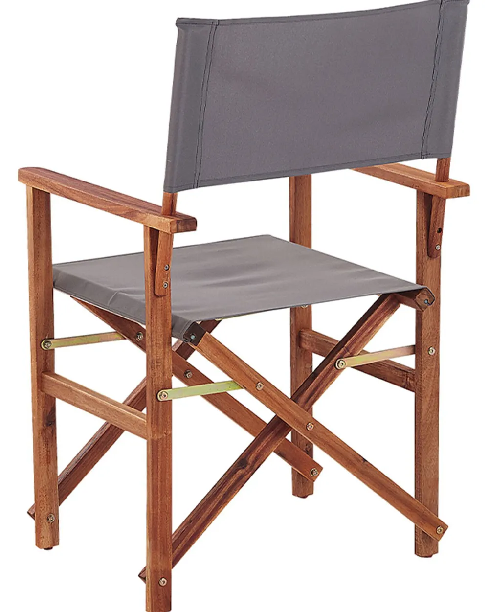 Ulkokalusteet<Beliani Puutarhatuoli Tumma Akasiapuu Vaihtokangas 2 Kpl Harmaa/Trooppinen Lehtikuvio 2 Kpl Cine