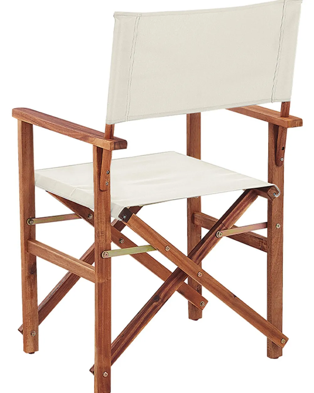 Ulkokalusteet<Beliani Puutarhatuoli Tumma Akasiapuu Vaihtokangas 2 Kpl Luonnonvalkoinen/Lehtikuosi 2 Kpl Cine