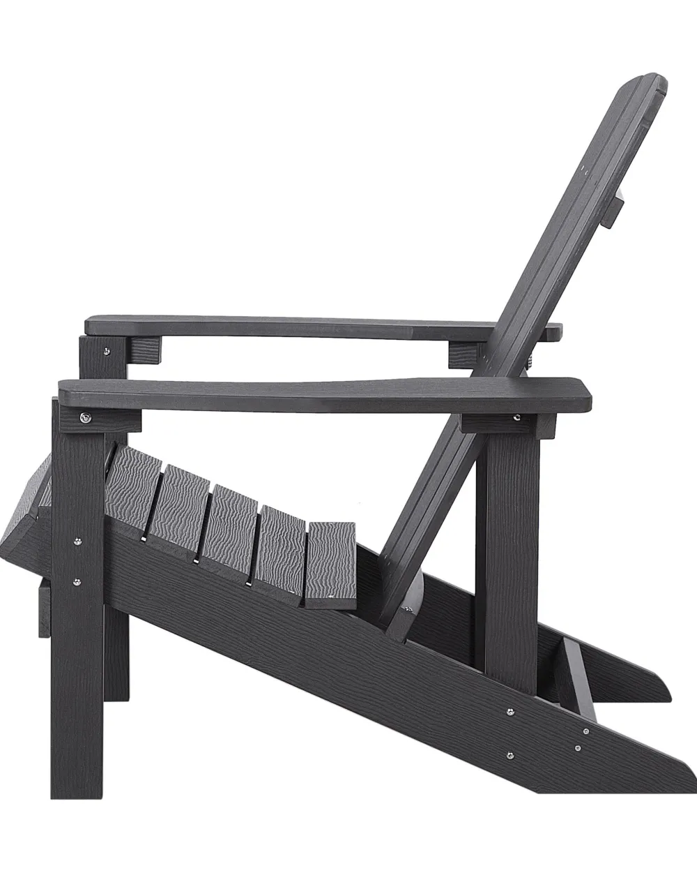 Cheap Beliani Puutarhatuoli Tummanharmaa Adirondack