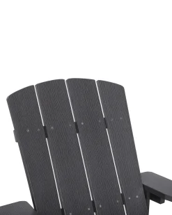 Cheap Beliani Puutarhatuoli Tummanharmaa Adirondack