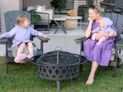 Cheap Beliani Puutarhatuoli Tummanharmaa Adirondack