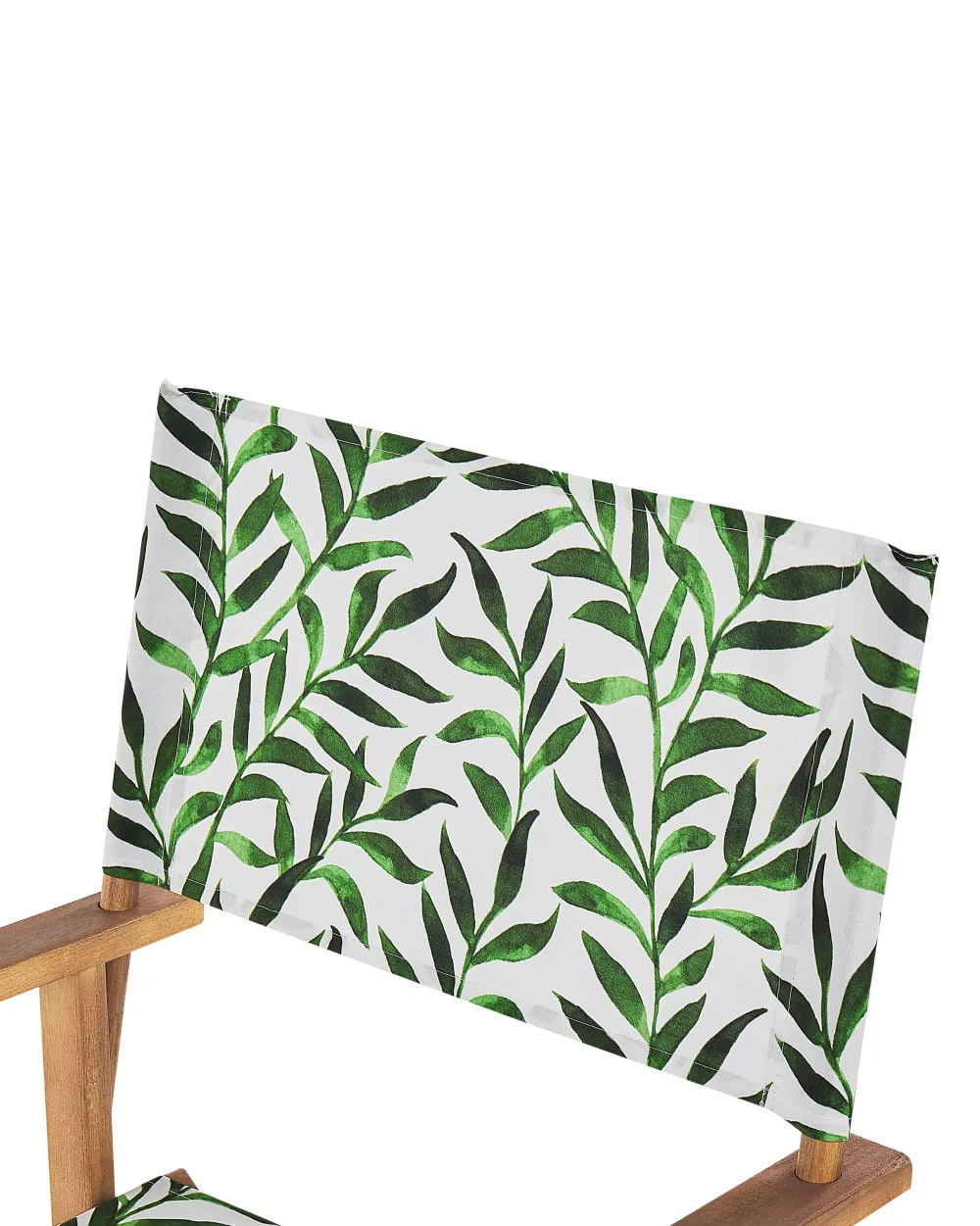 Ulkokalusteet<Beliani Puutarhatuoli Vaalea Akasiapuu Vaihtokangas 2 Kpl Harmaa/Lehtikuviot 2 Kpl Cine