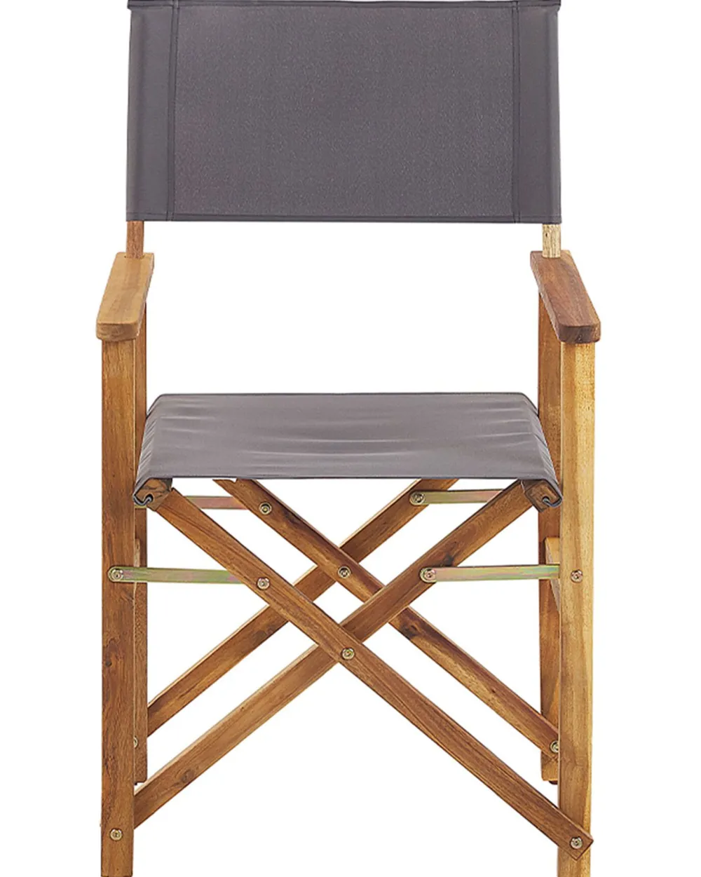 Ulkokalusteet<Beliani Puutarhatuoli Vaalea Akasiapuu Vaihtokangas 2 Kpl Harmaa/Lehtikuviot 2 Kpl Cine