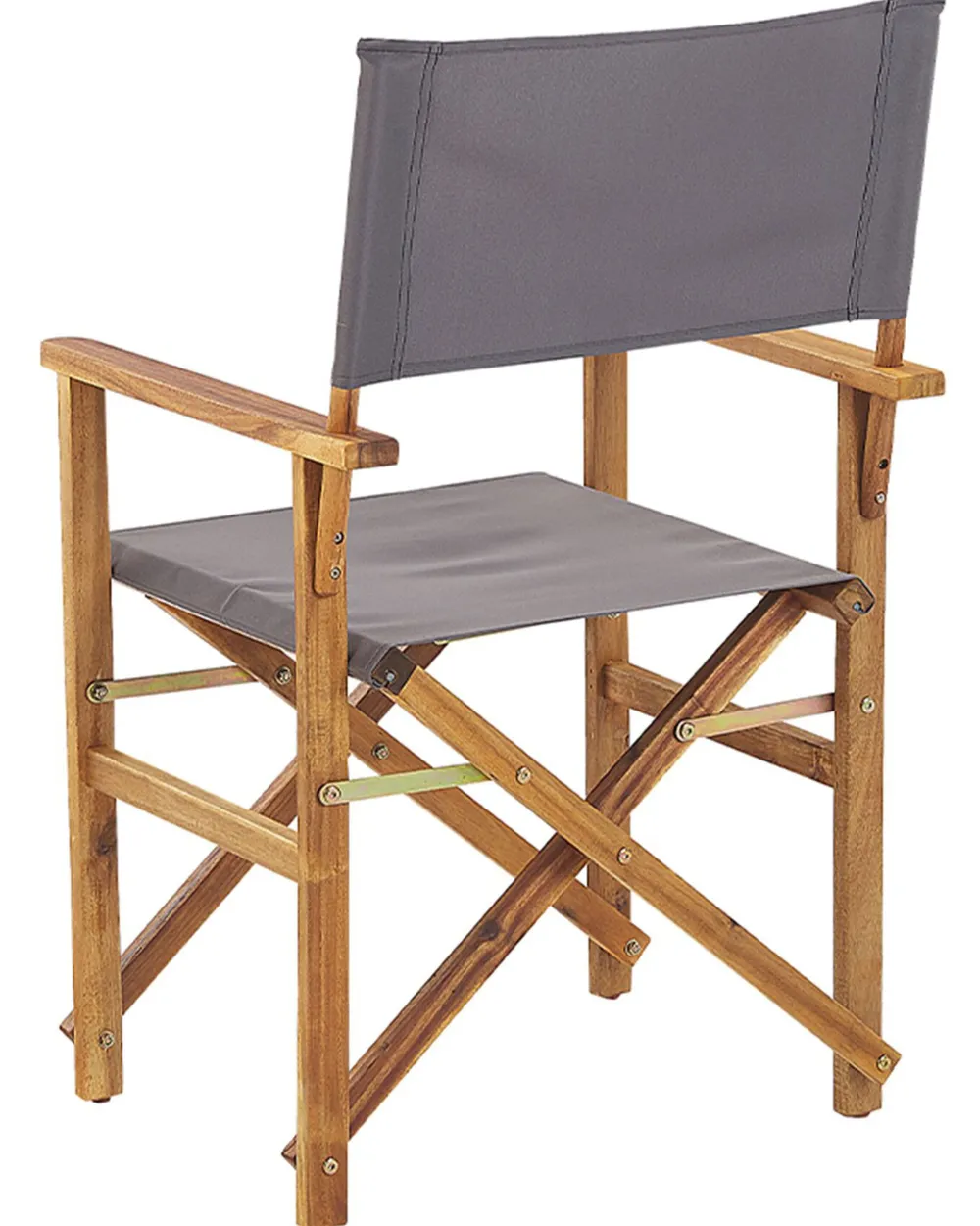 Hot Beliani Puutarhatuoli Vaalea Akasiapuu Vaihtokangas 2 Kpl Harmaa/Oliivikuvio 2 Kpl Cine