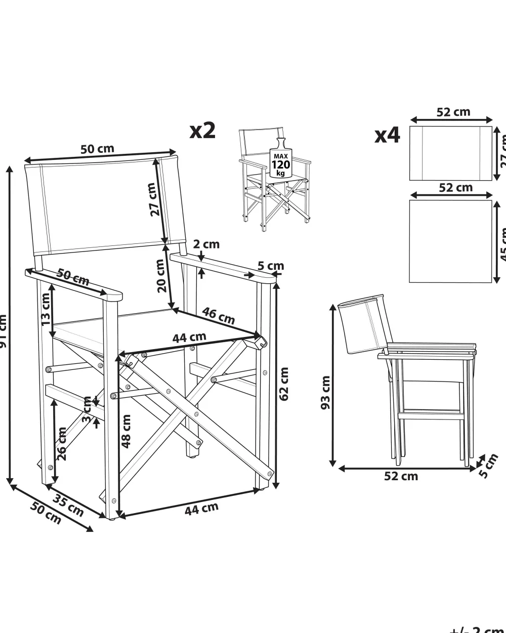 Ulkokalusteet<Beliani Puutarhatuoli Vaalea Akasiapuu Vaihtokangas 2 Kpl Luonnonvalkoinen/Flamingokuvio 2 Kpl Cine