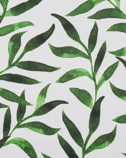 Discount Beliani Puutarhatuoli Vaalea Akasiapuu Vaihtokangas 2 Kpl Luonnonvalkoinen/Lehtikuvio 2 Kpl Cine