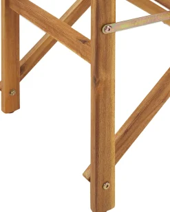 Discount Beliani Puutarhatuoli Vaalea Akasiapuu Vaihtokangas 2 Kpl Luonnonvalkoinen/Lehtikuvio 2 Kpl Cine