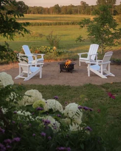 Ulkokalusteet<Beliani Puutarhatuoli Valkoinen Adirondack