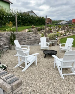 Ulkokalusteet<Beliani Puutarhatuoli Valkoinen Adirondack