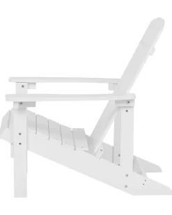 Ulkokalusteet<Beliani Puutarhatuoli Valkoinen Adirondack