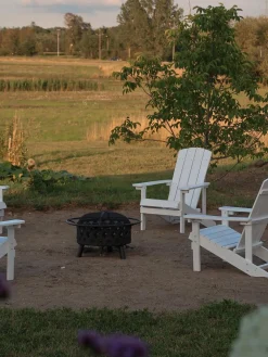 Ulkokalusteet<Beliani Puutarhatuoli Valkoinen Adirondack