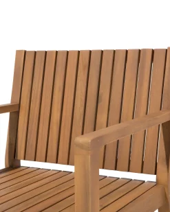 Ulkokalusteet<Beliani Puutarhatuoli Vihrealla Pehmusteella Sassari