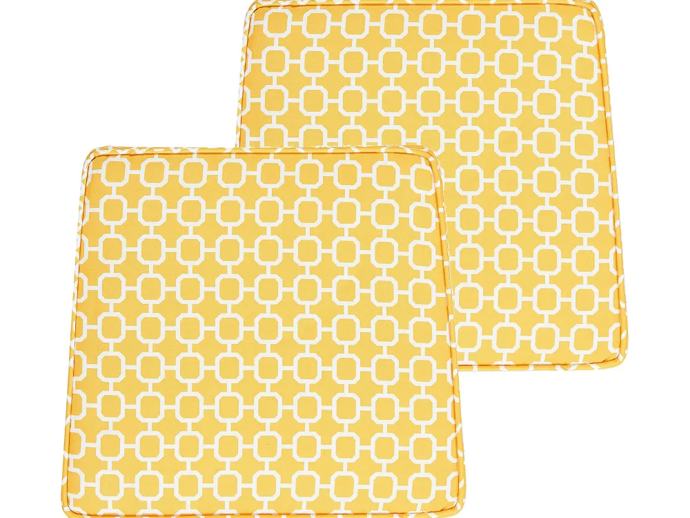 Cheap Beliani Puutarhatuolin Pehmuste Keltainen 37 X 34 Cm 2 Kpl Terni