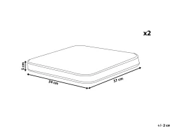 Cheap Beliani Puutarhatuolin Pehmuste Keltainen 37 X 34 Cm 2 Kpl Terni