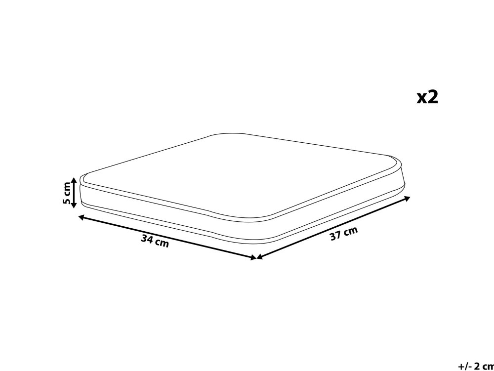 Cheap Beliani Puutarhatuolin Pehmuste Keltainen 37 X 34 Cm 2 Kpl Terni