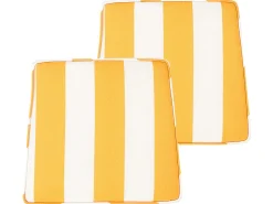 Tekstiilit<Beliani Puutarhatuolin Pehmuste Keltainen/Valkoinen 37 X 34 Cm 2 Kpl Terni