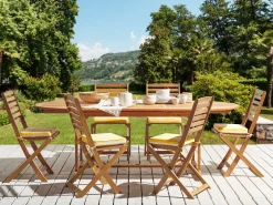 Tekstiilit<Beliani Puutarhatuolin Pehmuste Keltainen/Valkoinen 6 Kpl Tolve