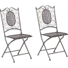 Sale Beliani Puutarhatuolit 2Kpl Metallinen Musta Bormio