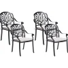 Ulkokalusteet<Beliani Puutarhatuolit 4Kpl Musta Ancona