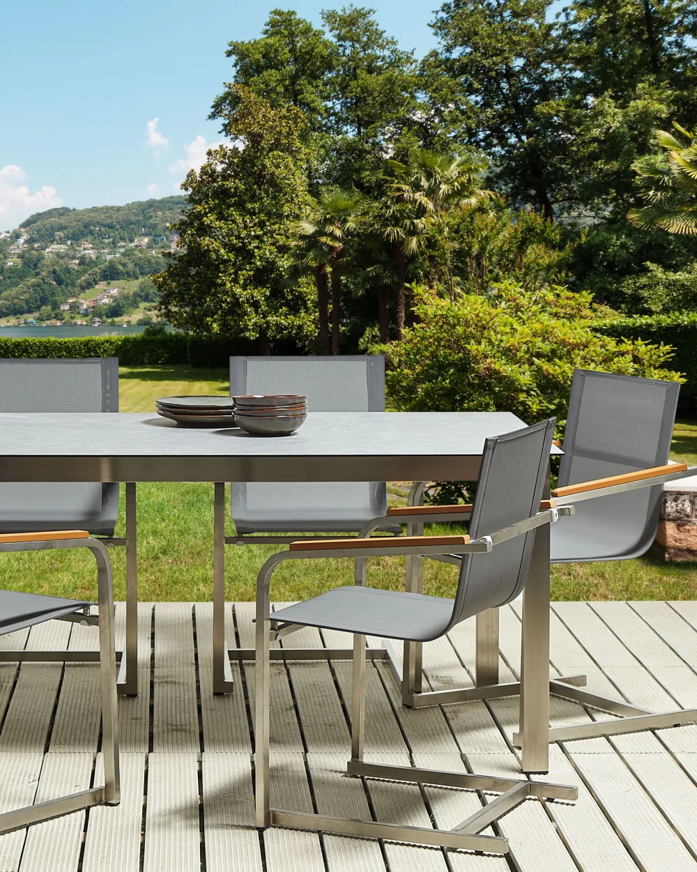 Ulkokalusteet<Beliani Puutarhatuolit 2Kpl Setti Harmaa Cosoleto