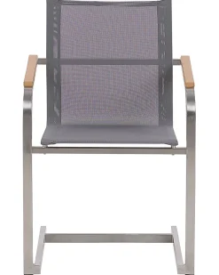 Ulkokalusteet<Beliani Puutarhatuolit 2Kpl Setti Harmaa Cosoleto