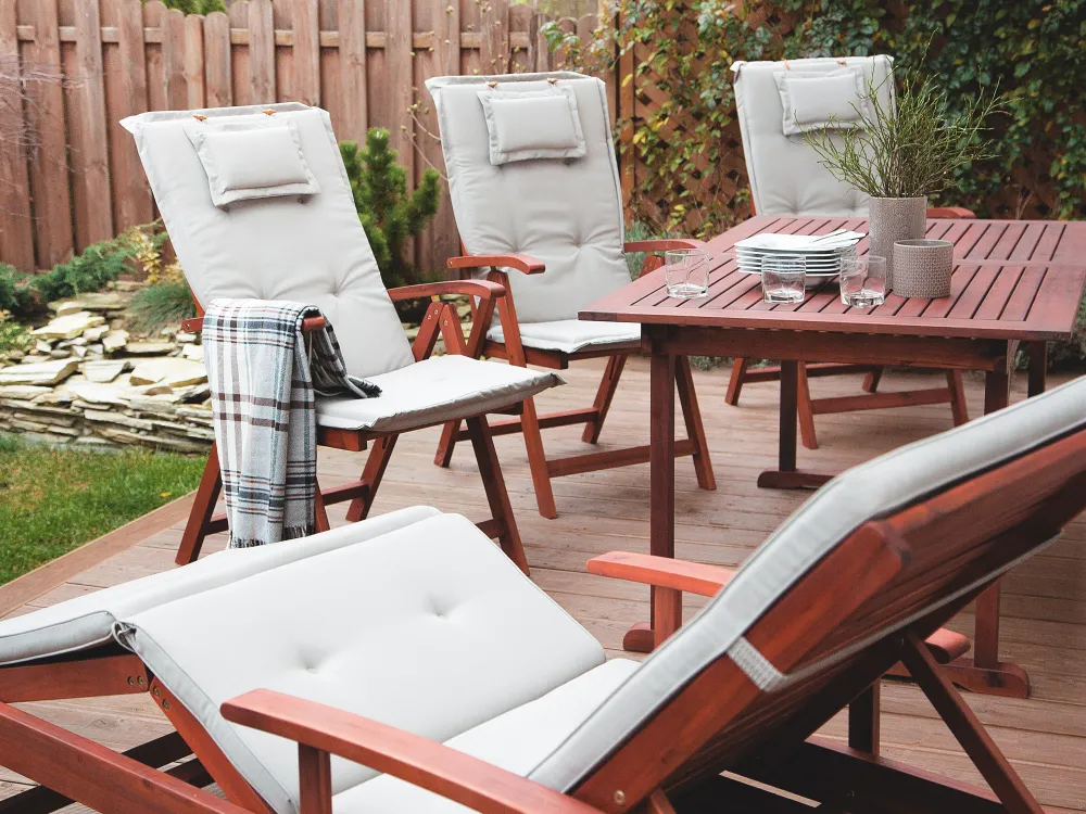 Ulkokalusteet<Beliani Puutarhatuolit 2Kpl Setti Akaasiapuu Toscana