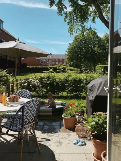 Cheap Beliani Puutarhatuolit 4Kpl Setti Sinivalkoinen Rifreddo