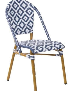 Cheap Beliani Puutarhatuolit 4Kpl Setti Sinivalkoinen Rifreddo