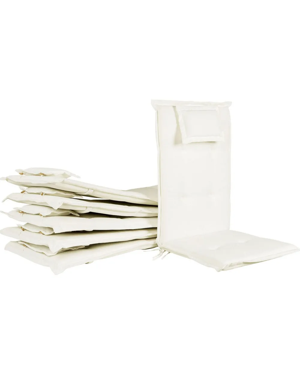 Ulkokalusteet<Beliani Puutarhatuolit 6Kpl Setti Luonnonvalkoisilla Pehmusteilla Toscana