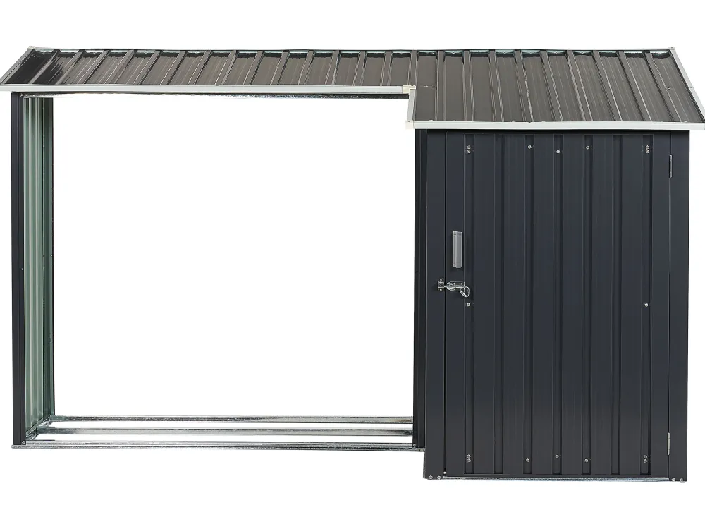 Ulkokalusteet<Beliani Puutarhavaja Teras Grafiitinharmaa 270 X 158 Cm Aosta