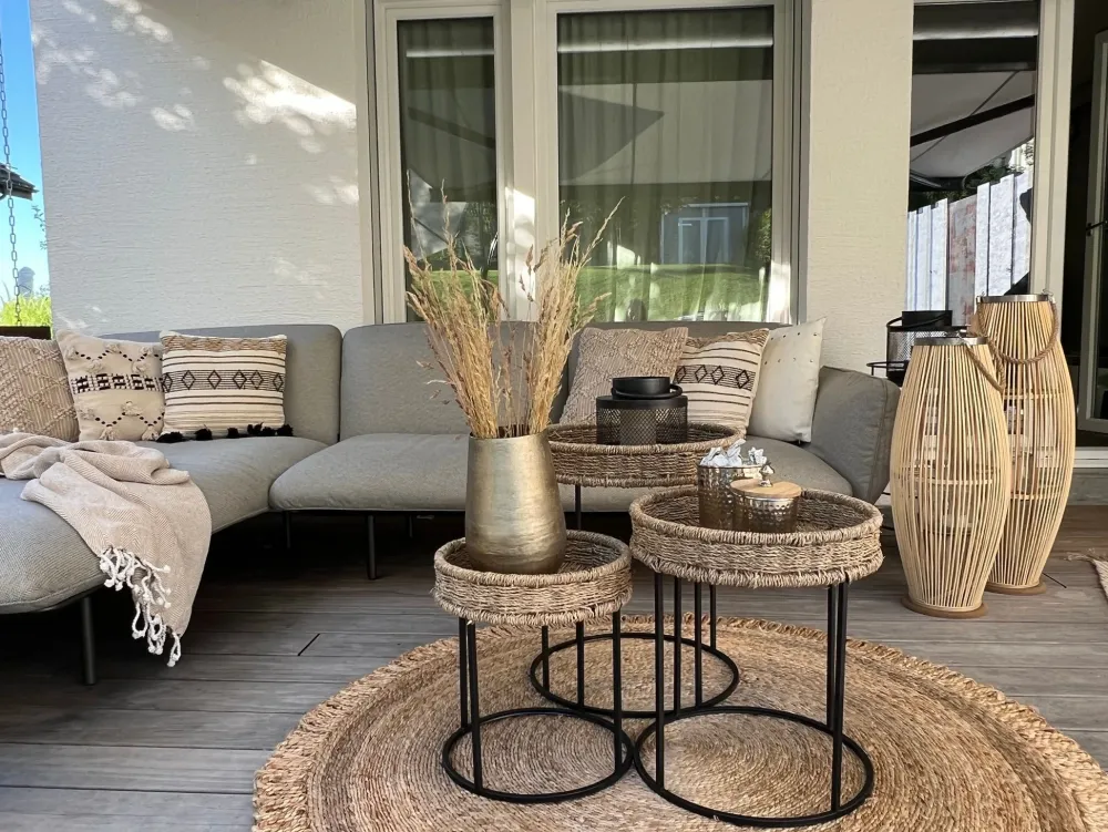 Tekstiilit<Beliani Puuvillainen Beige/Musta Tyynysetti 2 Kpl 45 X 45 Cm Thondi