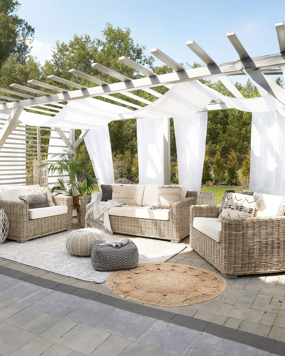 Tekstiilit<Beliani Puuvillainen Beige/Musta Tyynysetti 2 Kpl 45 X 45 Cm Thondi