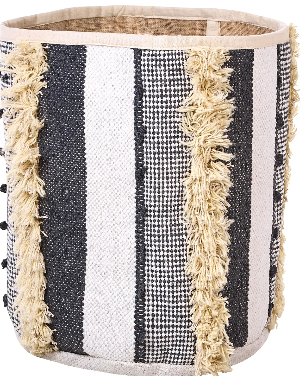 Store Beliani Puuvillakori Beige/Harmaa 2 Kpl Kotkai