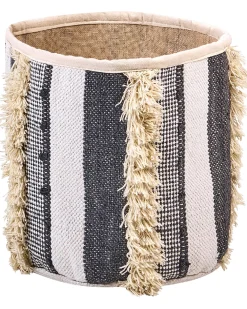 Store Beliani Puuvillakori Beige/Harmaa 2 Kpl Kotkai