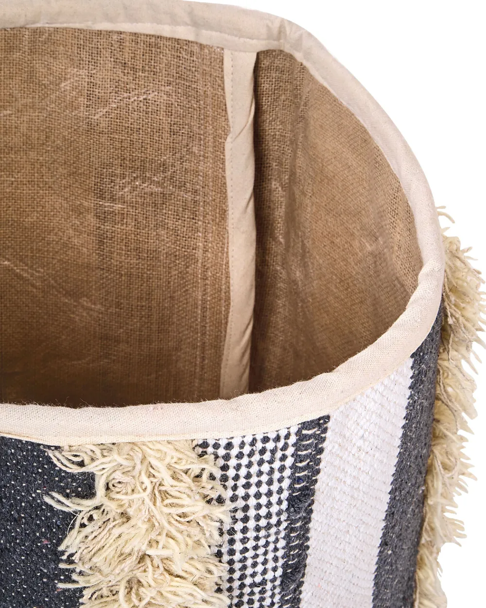 Store Beliani Puuvillakori Beige/Harmaa 2 Kpl Kotkai