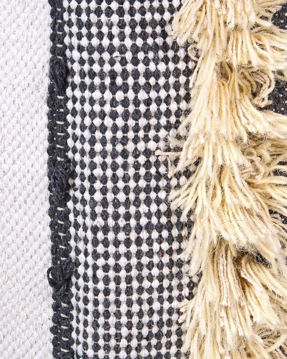 Store Beliani Puuvillakori Beige/Harmaa 2 Kpl Kotkai