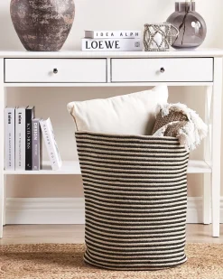 Best Beliani Puuvillakori Beige/Musta 41 Cm Yerkoy