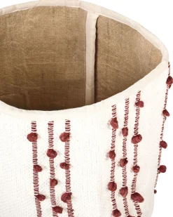 Sale Beliani Puuvillakori Beige/Punainen 2 Kpl Khel