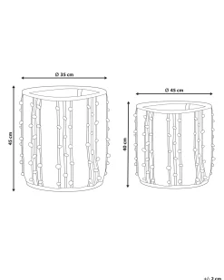 Sale Beliani Puuvillakori Beige/Punainen 2 Kpl Khel