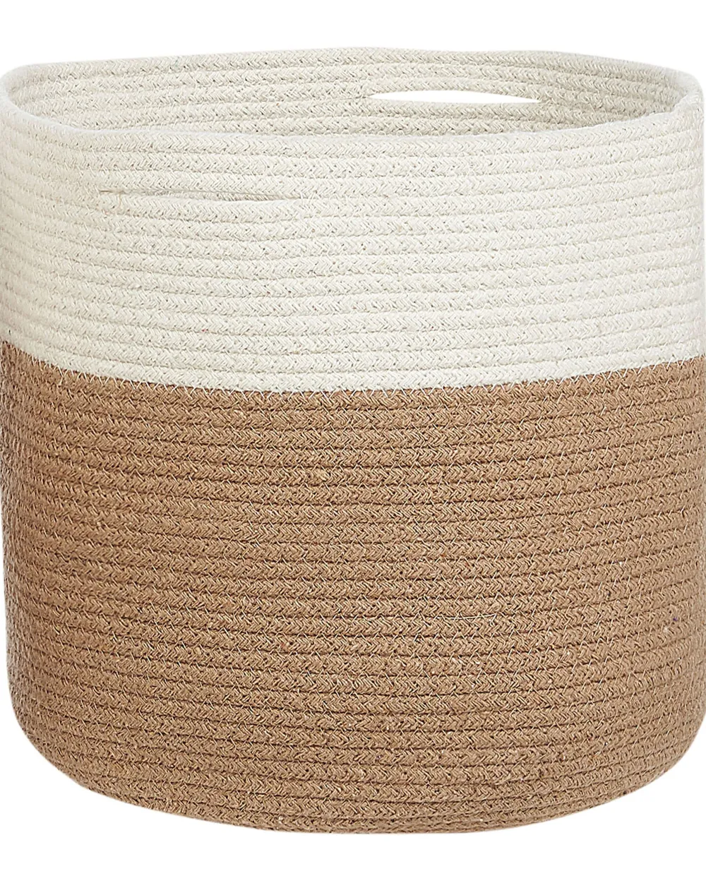 Fashion Beliani Puuvillakori Beige/Valkoinen 34 Cm 2 Kpl Ardesen