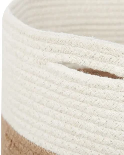 Fashion Beliani Puuvillakori Beige/Valkoinen 34 Cm 2 Kpl Ardesen