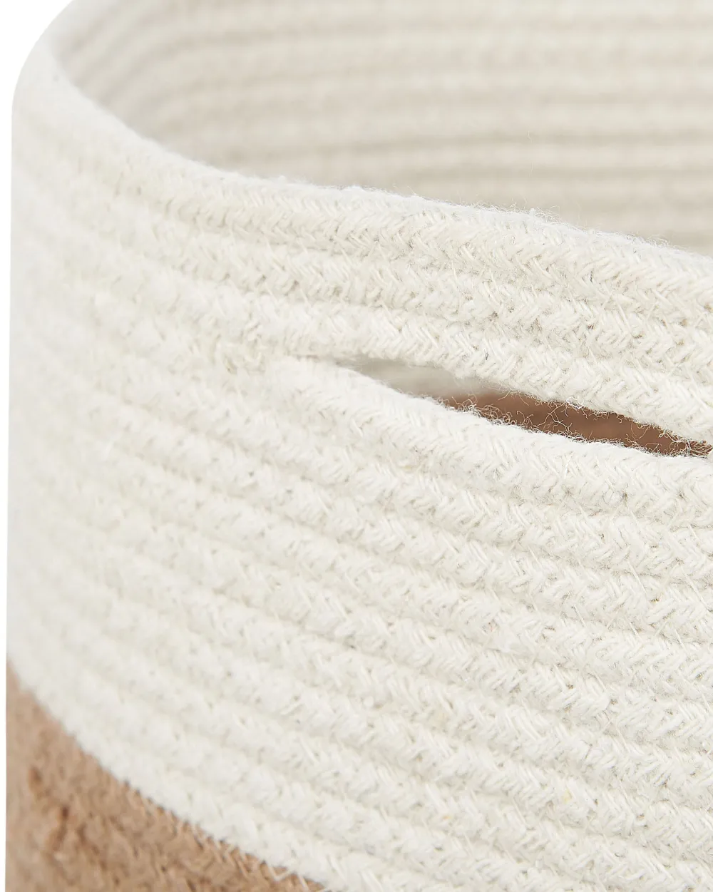 Fashion Beliani Puuvillakori Beige/Valkoinen 34 Cm 2 Kpl Ardesen